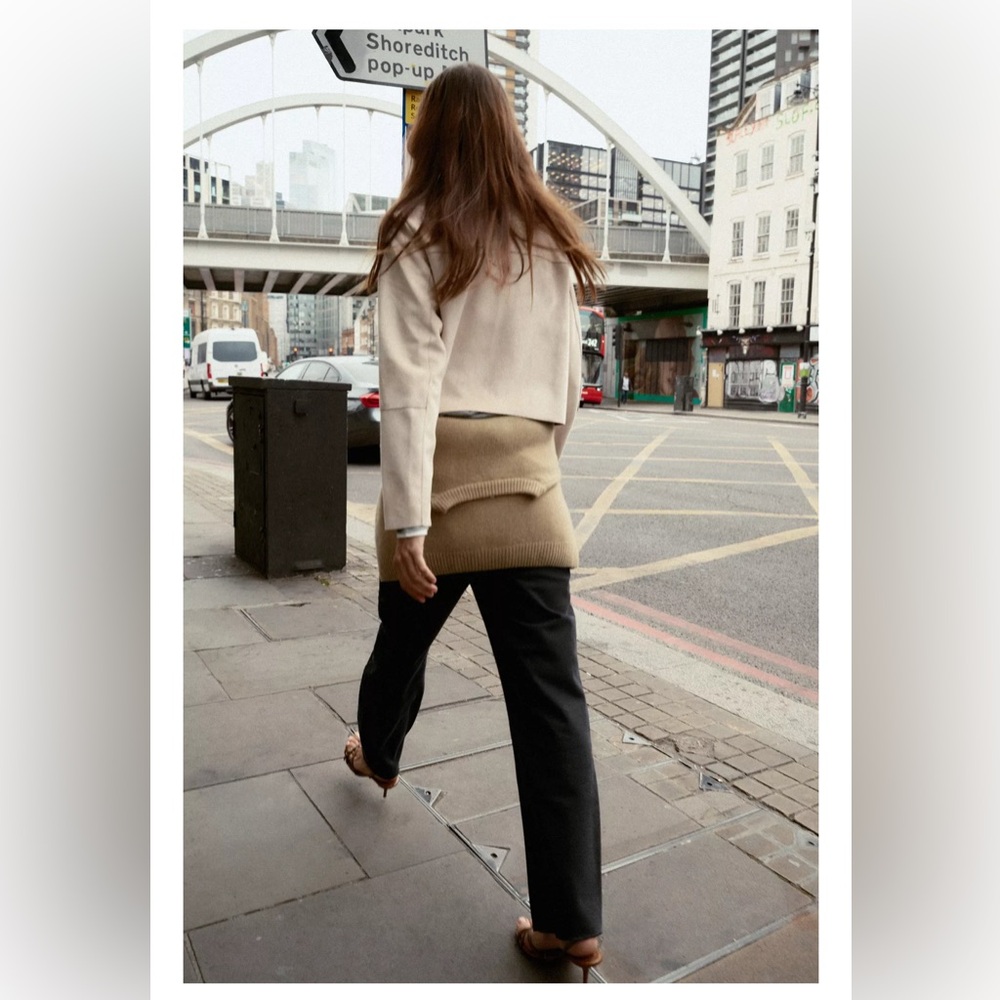 NWOT ZARA Faux Suede Cropped Jacket - Picture 3 of 13